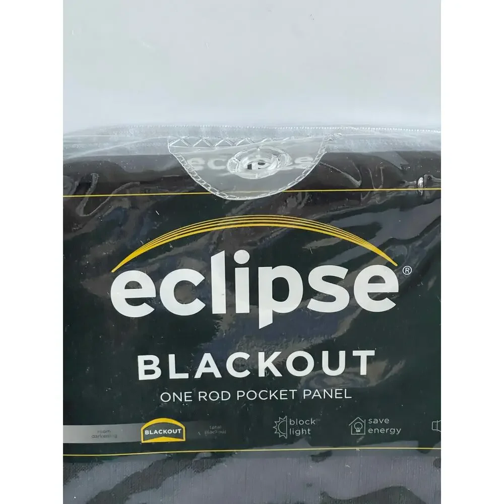 Eclipse Blackout Rod Pocket Window Curtain for Bedroom (1 Panel), 42 x 84